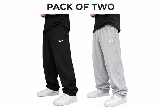 PACK OF TWO Nike Loose Fit Streetwear Trousers Black & Gray